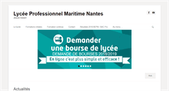 Desktop Screenshot of lycee-maritime-nantes.fr